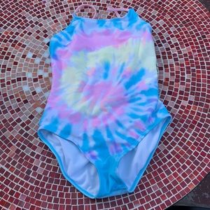 Tie dye girls swim suit